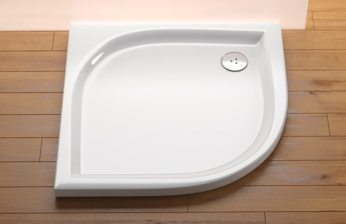 dušas paliktnis Elipso PAN, 800x800 mm, r=500 mm, balts
